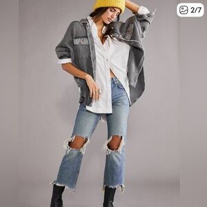 We The Free Maggie Straight Jean Free People Women 30 Mid Rise Button Fly